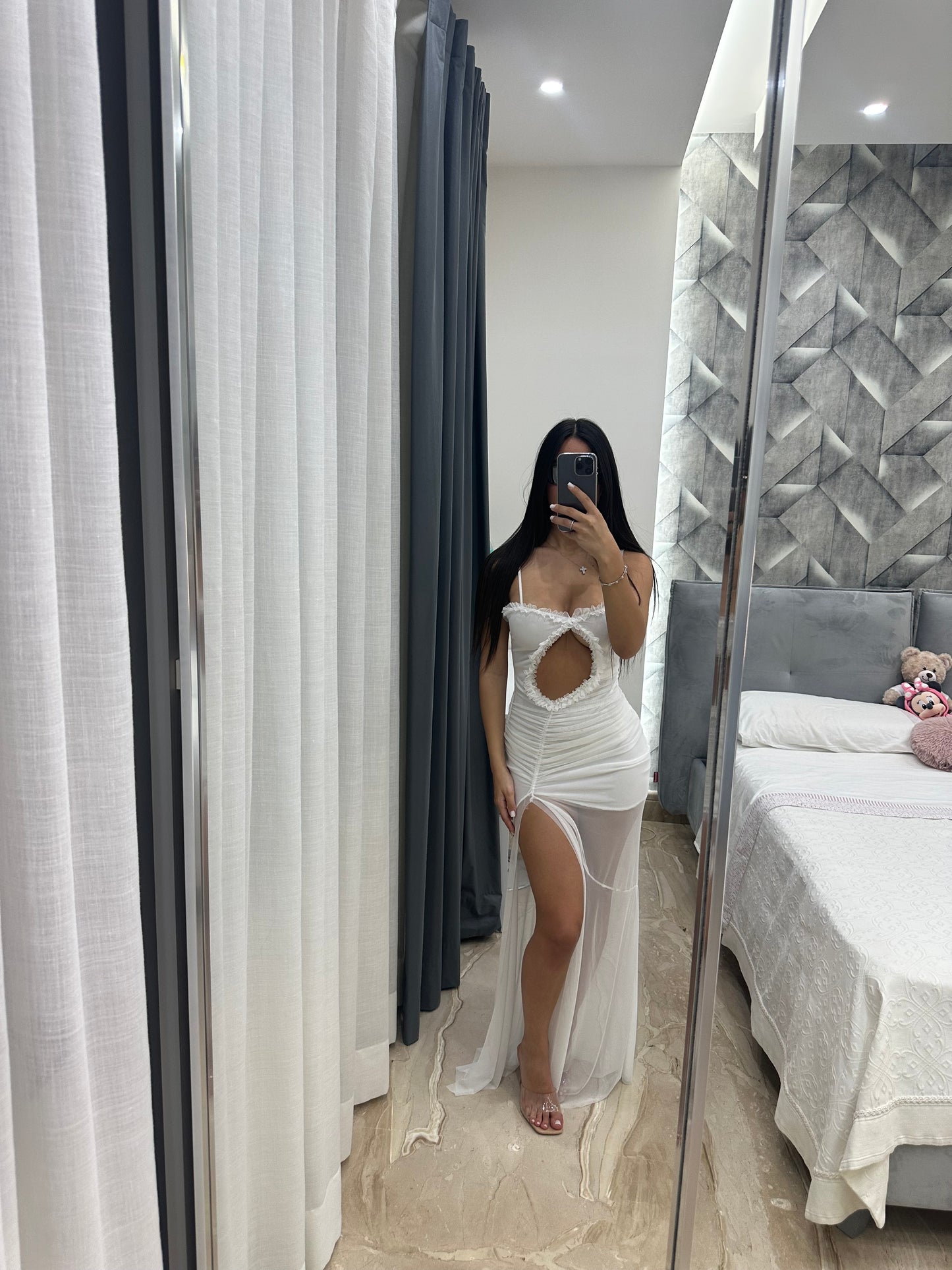 white long dress
