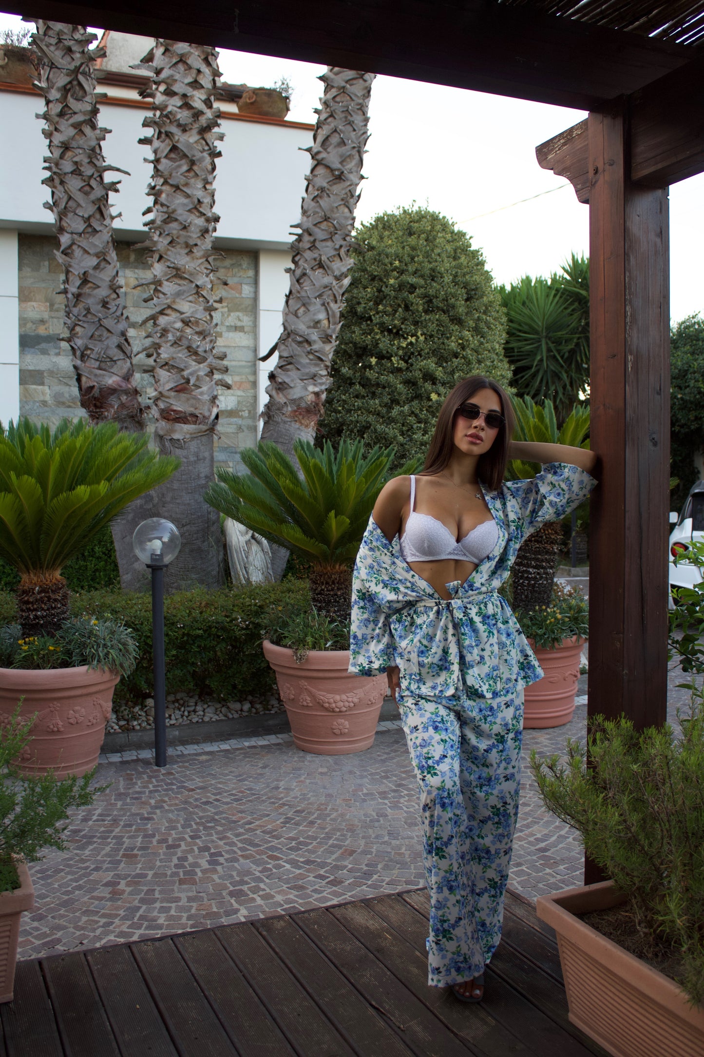 tailleur kimono fiori