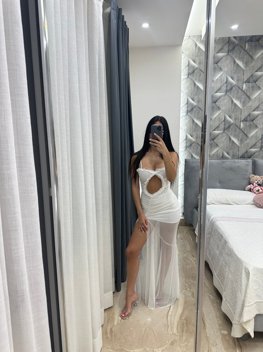 white long dress