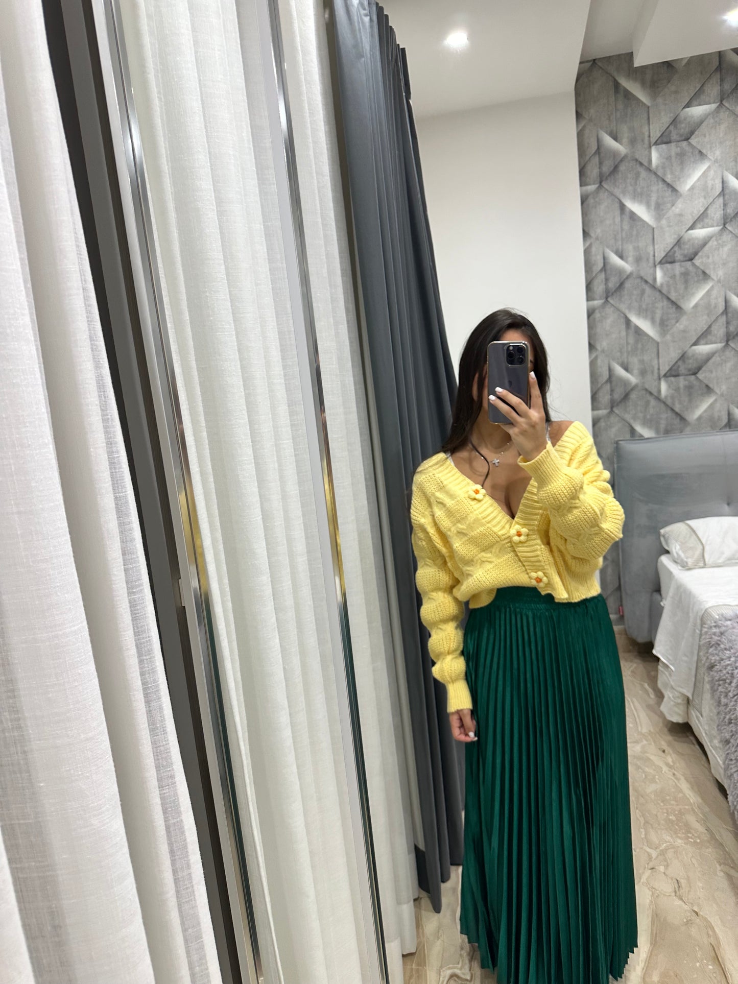 cardigan giallo