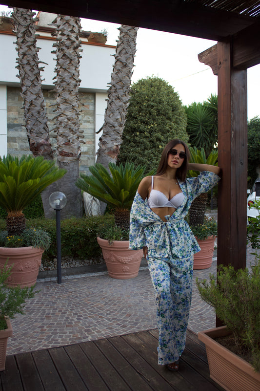 tailleur kimono fiori